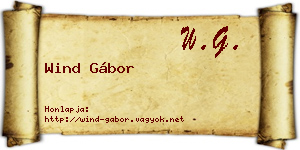 Wind Gábor névjegykártya