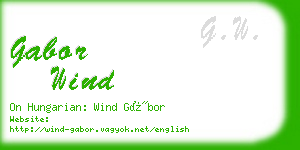 gabor wind business card